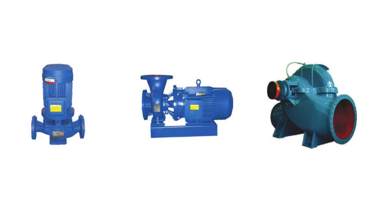 Vertical, horizontal and split-case pump examples from Partner 02 supplier catalogue